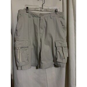 Faded Glory Men’s Cargo Shorts – Light Gray – Size 36 – Made in Bangladesh
